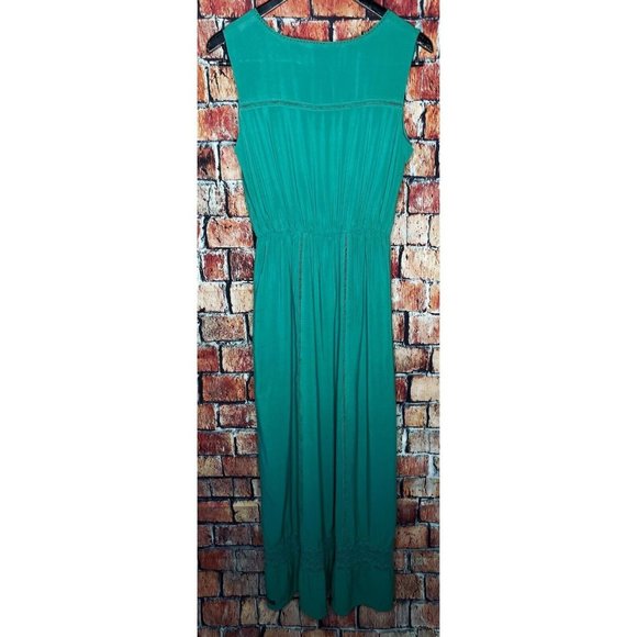 Matilda Jane Women’s Green Medium Down In The Valley Sleeveless Lace Maxi Dress - Picture 6 of 7